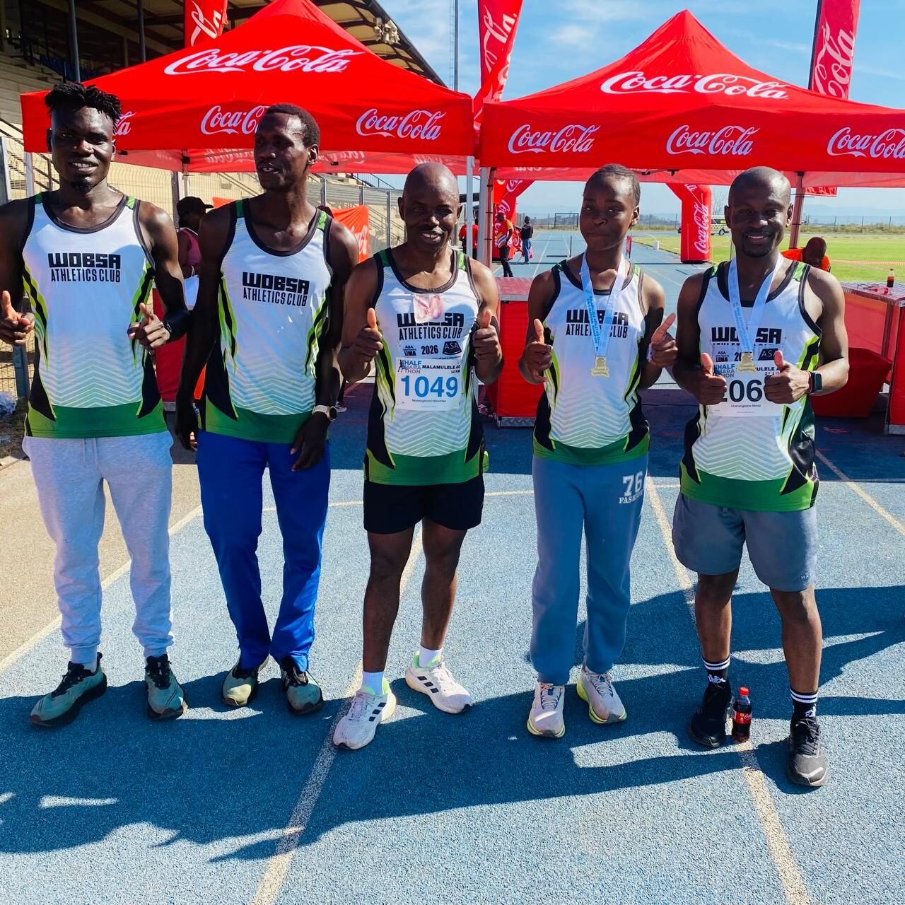 WOBSA Athletics Club squad after a race